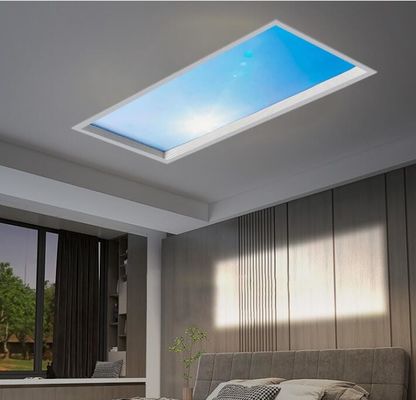 Topsung Luciera artificiale a LED Lampada da ufficio Quadro di soffitto 300x1200 Cielo blu Nube bianca