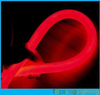 Neon a 360 gradi rotondo a led rosso flex 24v ip67 impermeabile per edifici