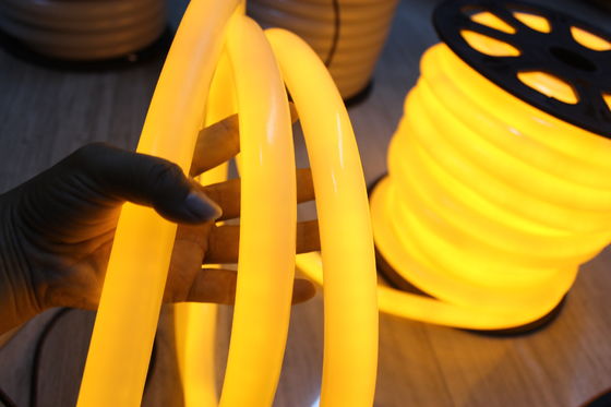 moderna luce a 360 gradi gialla rotonda 220v neon flex 25mm ip67 per esterni