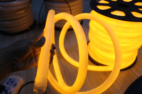 moderna luce a 360 gradi gialla rotonda 220v neon flex 25mm ip67 per esterni