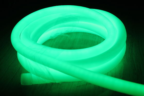 nuovo design 24v ip67 impermeabile verde 100leds/m 360 round neon flex luci