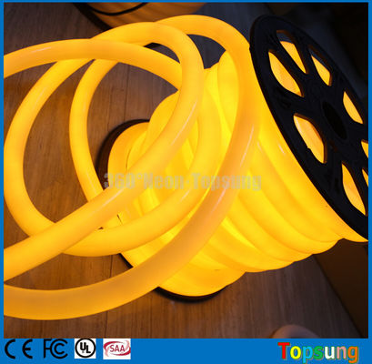 25M bobina 12V giallo rotondo 360 gradi LED neon flex per la stanza