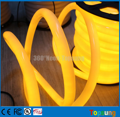 25M bobina 12V giallo rotondo 360 gradi LED neon flex per la stanza