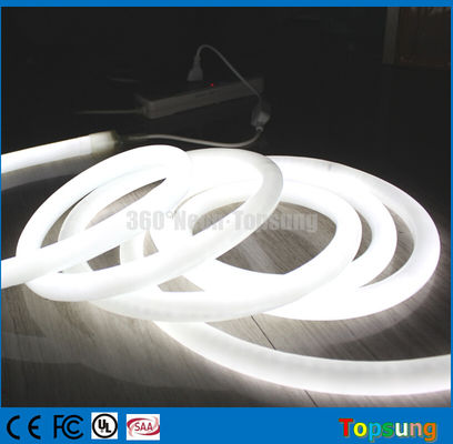 25M bobina 360 gradi luce a neon bianca a LED flessibile 12V per stanza