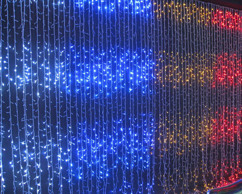 Top View 230v fatina all' aperto cortina di illuminazione natalizia per giardino