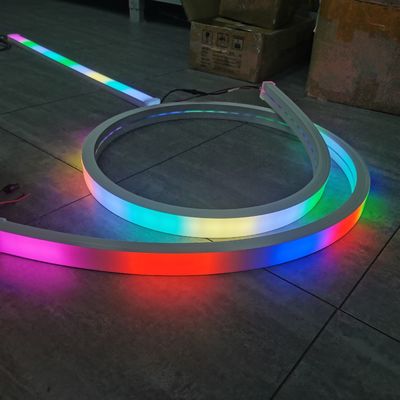 40 mm programmabile rgbw neon flessibile led 24v rgb luz led tipo neon tape 5050 smd tubo morbido variabile colore