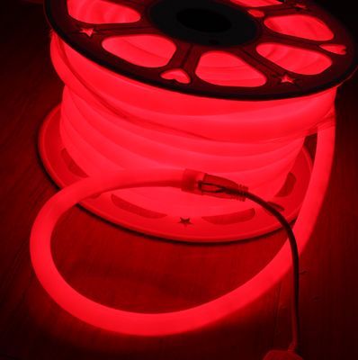 360 gradi 120LED/M luci a fluido a neon a 16 mm a LED rotonde 24V IP67 colore rosso