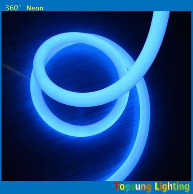 16mm 360 gradi rotondo LED tubo di neon blu luci di decorazione flessibile 24V