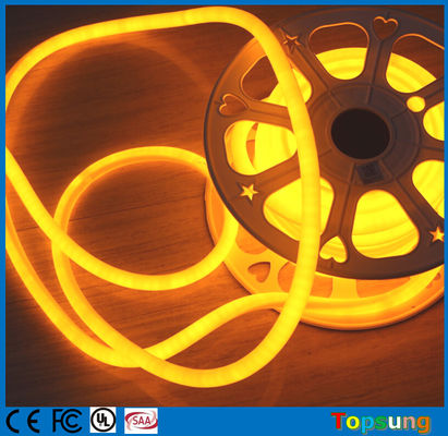 16 mm IP67 luce a neon impermeabile luminosità elevata 110V 360 gradi luci a neon rotonde gialle