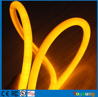 12V luce a LED a neon flessibile IP67 360 gradi corda rotonda giallo chiaro di Natale