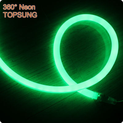 12V IP67 rotondo led neon flex 16mm mini 360 gradi verde corda luce tubo morbido