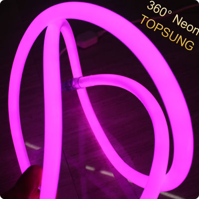 Nuovo mini tubo di PVC rotondo luce al neon 16mm 360 gradi LED neon flex DC24V rosa