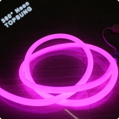 360 round mini neon flessibile flex led luci a strisce nastro rosa viola colore 24v
