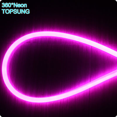 360 round mini neon flessibile flex led luci a strisce nastro rosa viola colore 24v