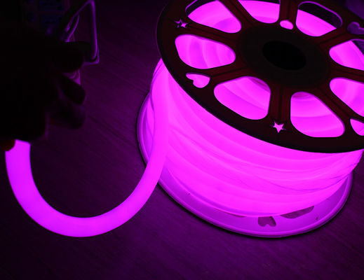 Nuovo mini tubo di PVC rotondo luce al neon 16mm 360 gradi LED neon flex DC24V rosa