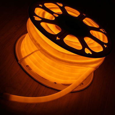 DC12V sottile tubo di PVC rotondo luce al neon 16mm 360 gradi arancione LED neon flex SMD2835