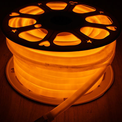 DC12V sottile tubo di PVC rotondo luce al neon 16mm 360 gradi arancione LED neon flex SMD2835
