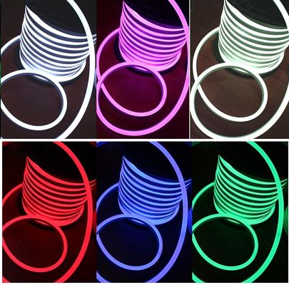 DC24V RGB LED neon flex SMD5050 luce di decorazione natalizia full color changing 14*26mm