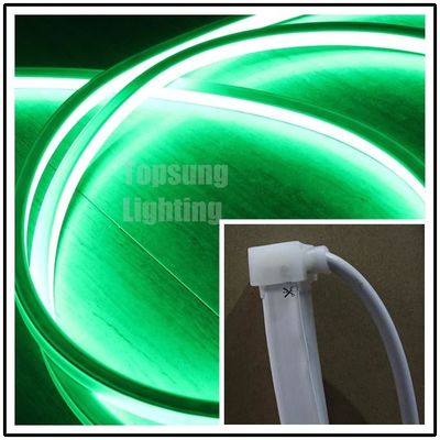 DC 12V LED neon flex 16x16mm quadrato lampada a corda piatta 120SMD/M verde luce di decorazione esterna