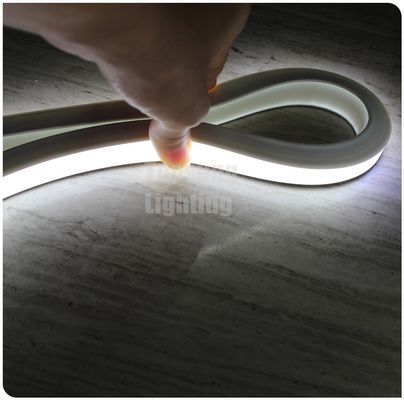 Nuovo 12v bianco silicone flessibile neon-flex LED lampadine a corda quadrato 16x16mm anti-UV PVC neon striscia top-view 2835 smd