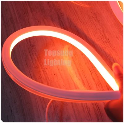 LED arancione neon flex DC 12V 16*16mm quadrato lampada a corda di neon piatta IP68 illuminazione esterna