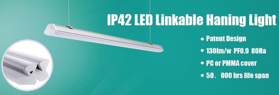 60w 1500mm LED Lineare di sospensione di illuminazione Max 42m Linkable