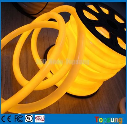 Tubo a LED impermeabile a 360 gradi ambra 24V rotondo tubo di neon flessibile 25mm tubo in PVC giallo