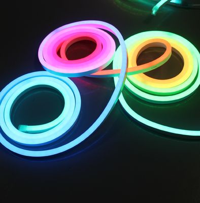 Topsung slim neon flexi 12v 10x20mm led rgb neon 90 gradi pieghevole all'indietro 5050 smd flex neon rgb roll controller