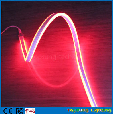 24 V luci a neon a strisce flessibili a doppio lato rosse per la decorazione degli edifici