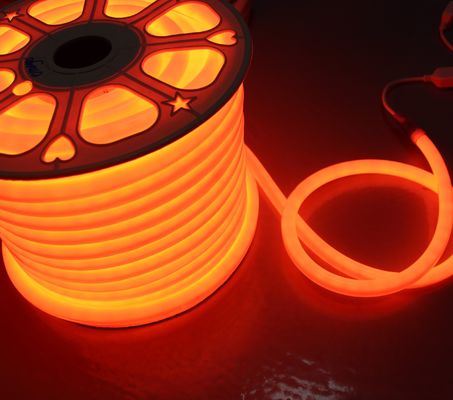 12v mini rotondo di 16mm di diametro 360 gradi di emissione LED neonflex corda luce arancione LED neon tubo morbido