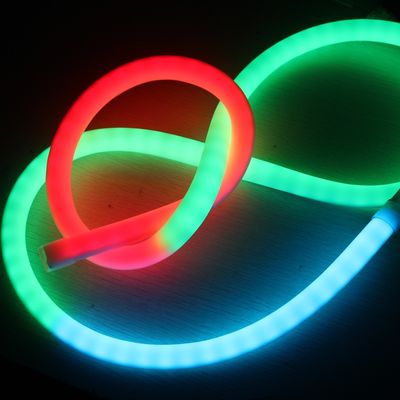 24v bel pixel di inseguimento LED neon RGB 360 gradi tubo di nastro morbido materiale silicone