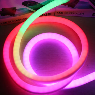 Dynamic Color changing 360 neon flex rgb dmx 24v led neon flexible chasing rope 10 pixel / m