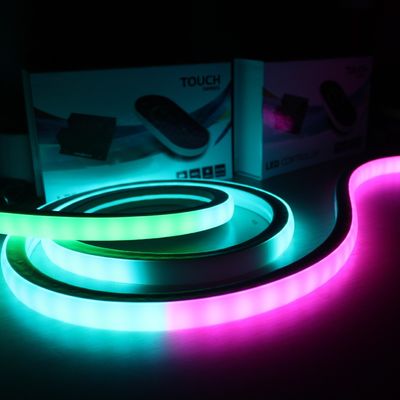 Decorativo impermeabile 24V Flessibile RGB LED Strip Neon Tube Flex Rope Quadrato luminoso 17x17mm