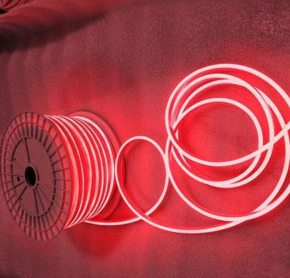 50m bobina rossa 12V LED Neon Light SMD 2835 120Leds/M 6X12mm Illuminazione flessibile impermeabile