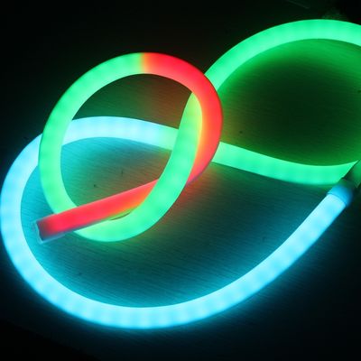 Ingrosso 24v LED neon light rgb 5050 IP68 neon led flex strip light 360 pixel neon tube