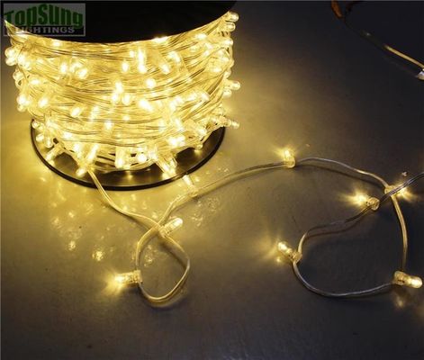 IP65 caldo bianco PVC cristallino filo DC 12V clip luce fiaba luce stringa 100m/roll lampadine di Natale