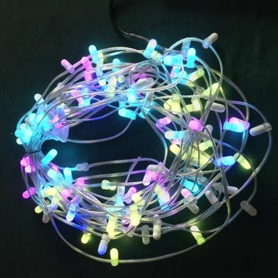 100m led string fairy luci esterne decorative rgb colore mutevole stringhe di clip di cristallo 666 led